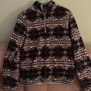 Black and Gray half zip sweatshirt